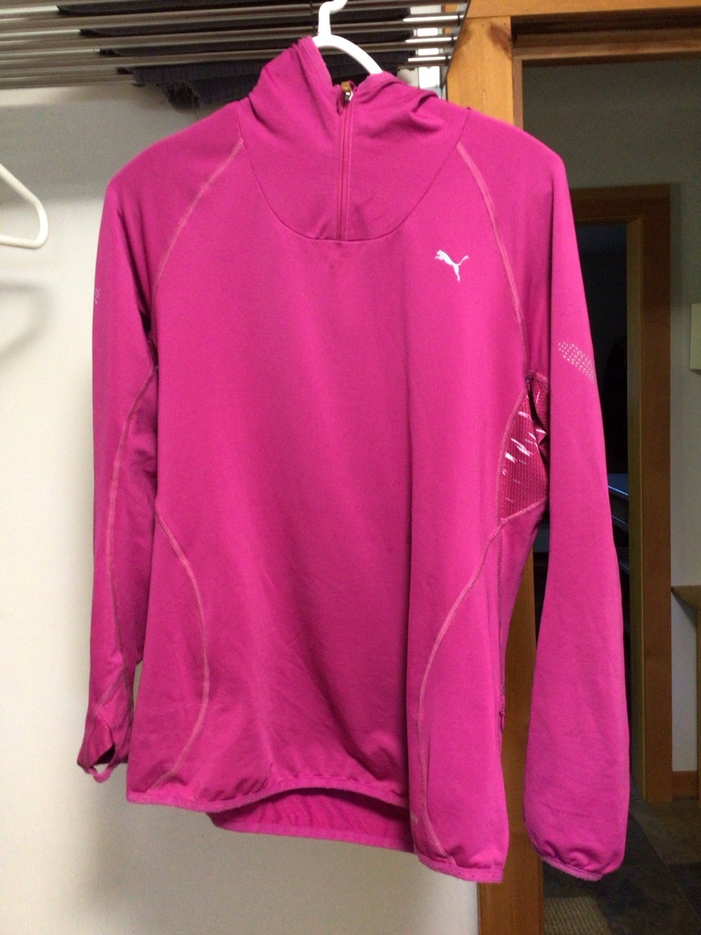 Puma Women's Magenta Hooded Performance Pullover